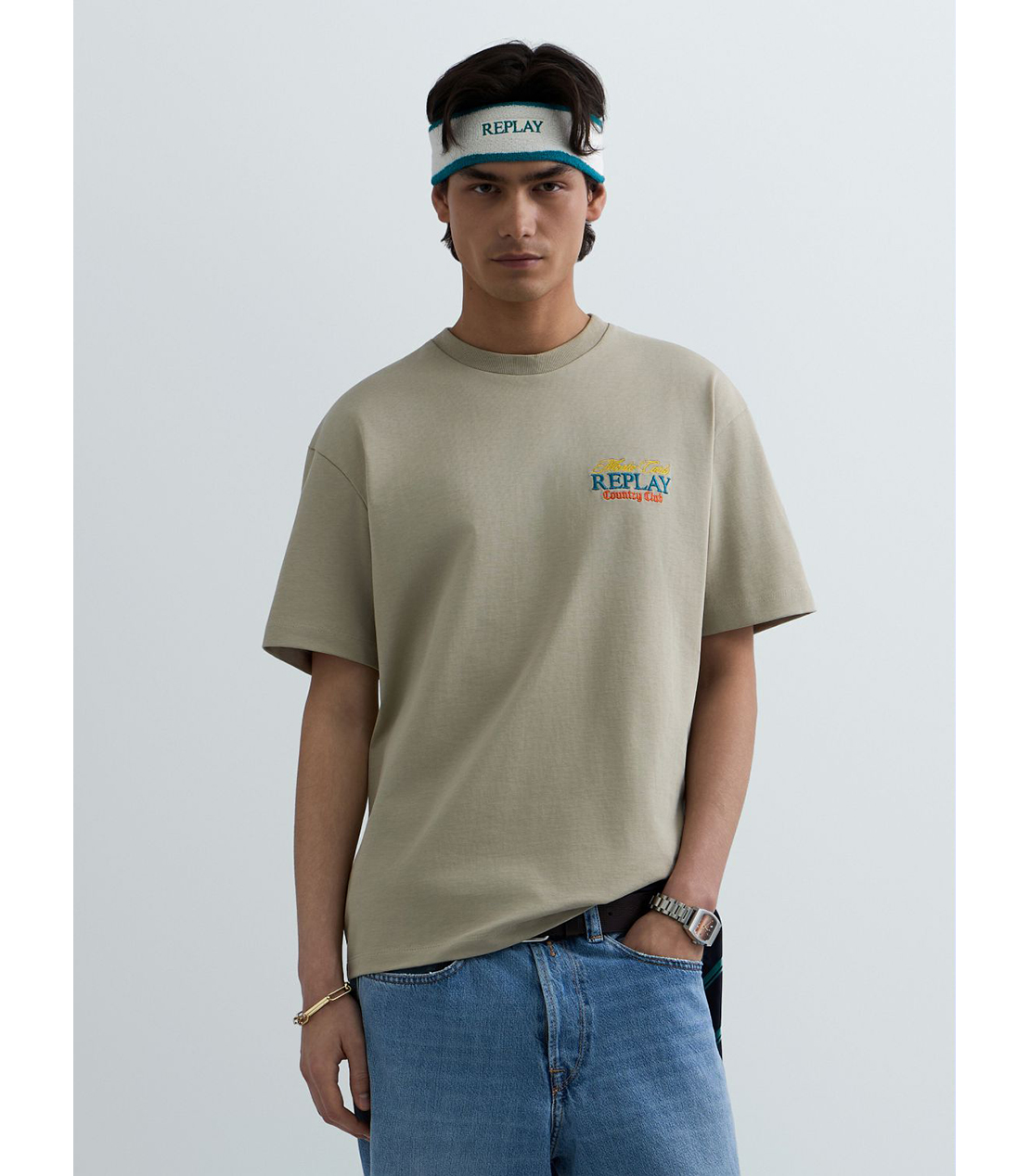 REPLAY &times; Monte Carlo Country Club オーバーサイズ Tシャツ 詳細画像 ベージュ 3